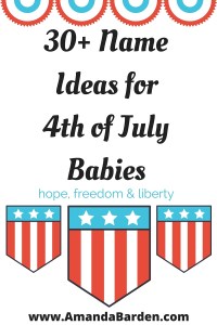 Baby name ideas for 4th of july births